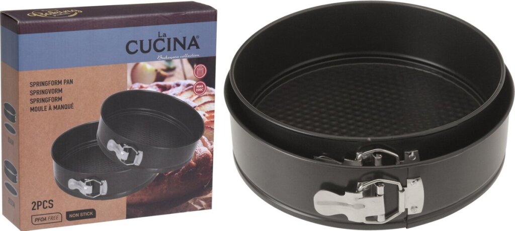 La Cucina - La Cucina bakvormen/springvormen met anti-aanbak laag zwart 24&26cm