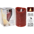 Basic led kaars met timer rood