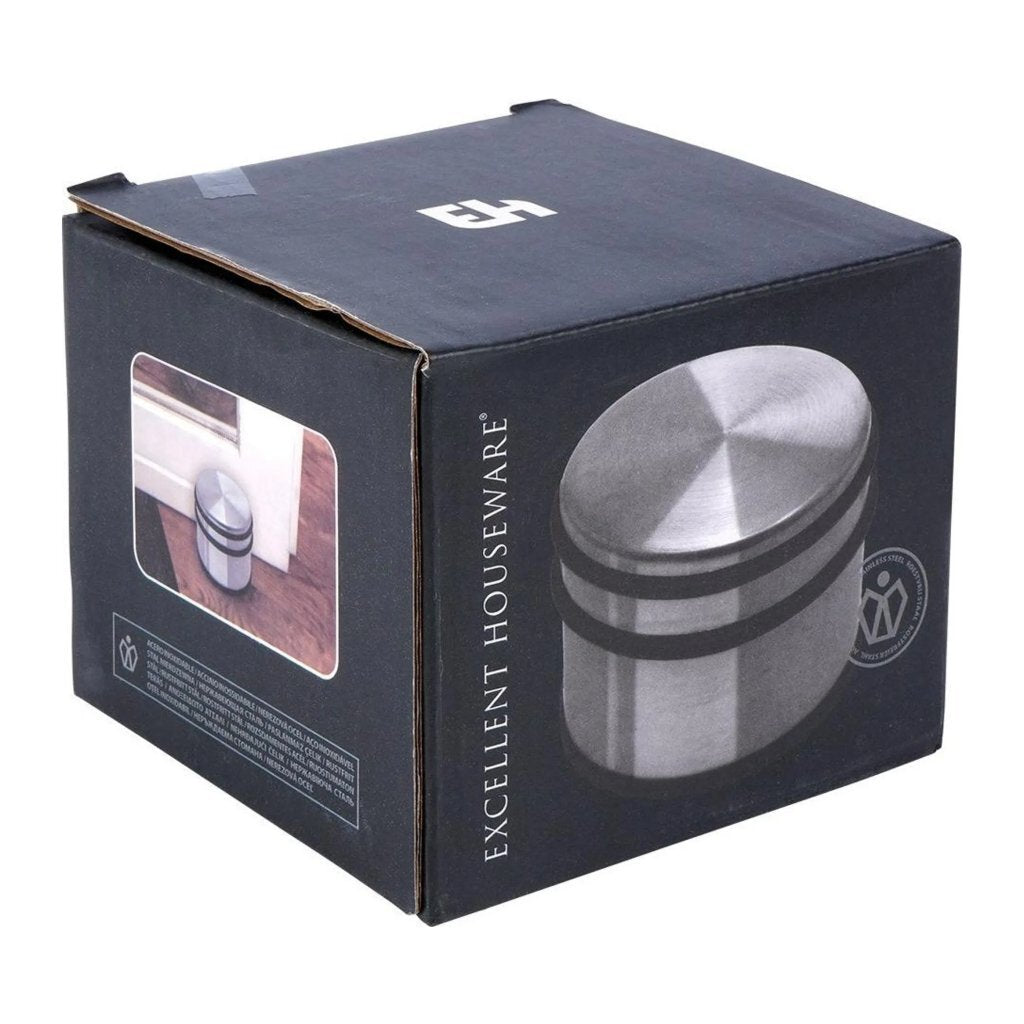 Excellent Houseware - Houseware deurstopper 9x7.5 cm rvs