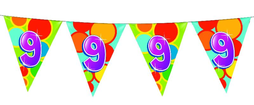 Haza witbaard vlaggenlijn 9 jaar, 10mtr.