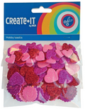 Haza witbaard foamstickers hartjes en rondjes, 132st.