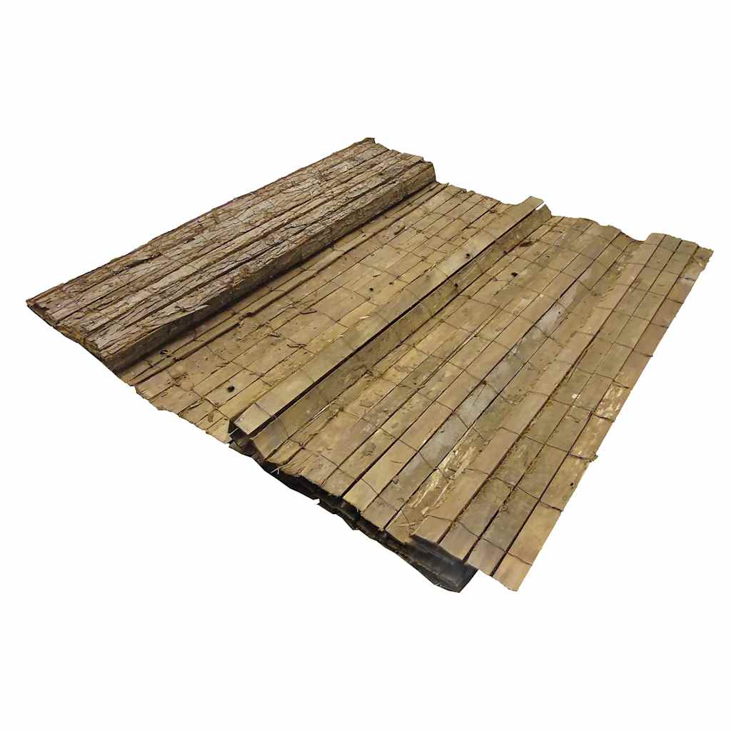Nature tuinscherm 1x3 m 5 cm dik natuurlijke pijnboomschors