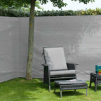 Nature tuinscherm 1,5x5 m pe grijs