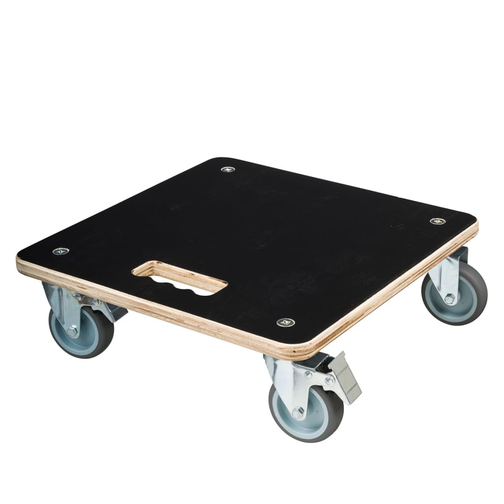 Nature planttrolley vierkant rolplank (zwart)