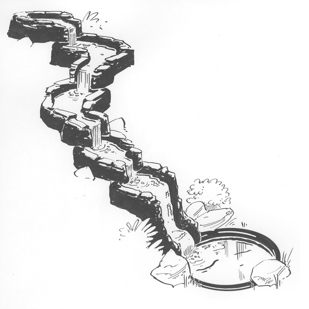Ubbink recht segment voor vijverwaterval colorado cascade 1312074