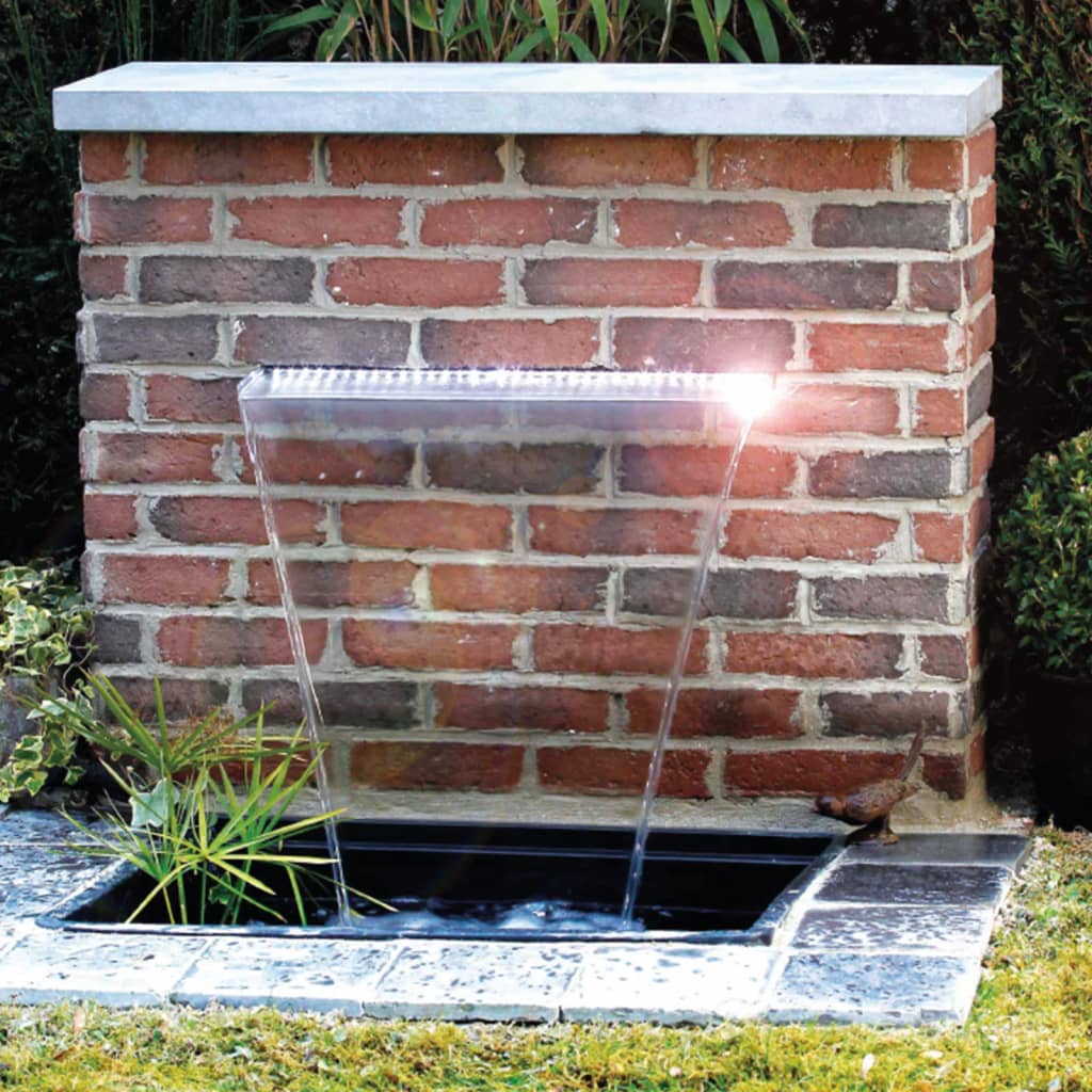 Ubbink niagara waterval met led-verlichting 60 cm roestvrij staal