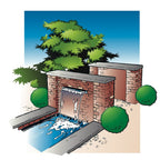 Ubbink niagara waterval met led-verlichting 90 cm roestvrij staal
