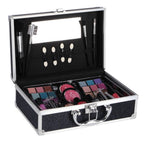 Casuelle - Casuelle aluminium make-up koffer donkerblauw/glitter