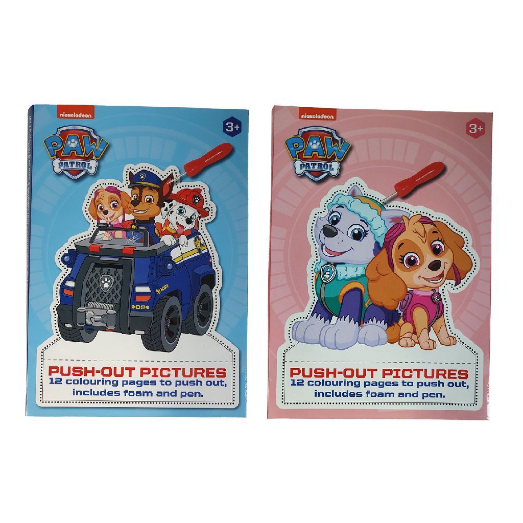 Prikblok paw patrol met 12 prikkaarten