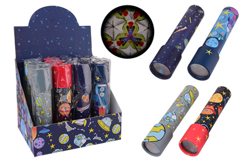 Johntoy kaleidoscoop in display 4 assorti