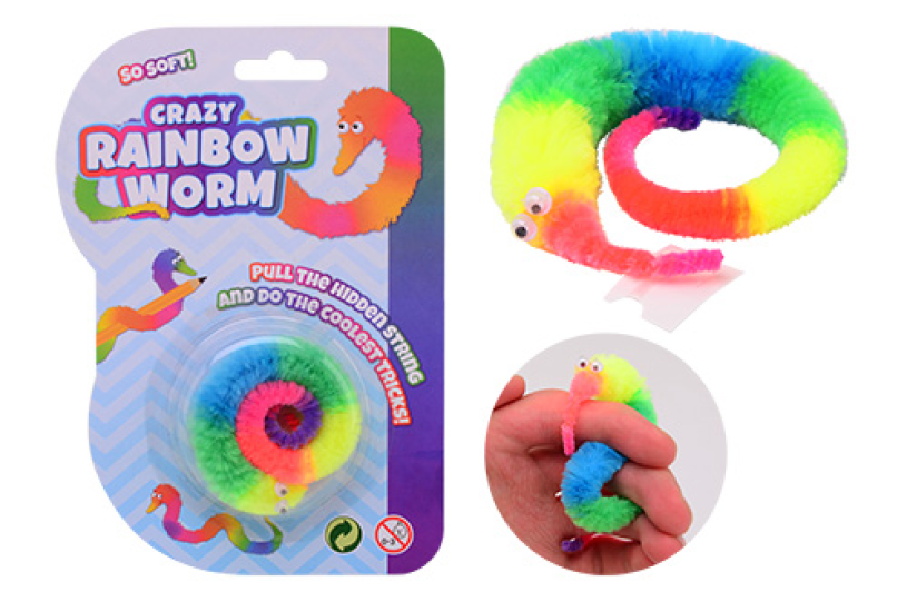 Johntoy magische worm regenboog