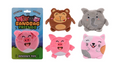 Johntoy schattige dieren sandbaggers op kaart - 4 assorti