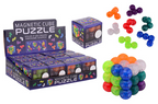 Johntoy magnetische puzzel kubus - 7 puzzelstukjes - speelgoed - 6 x 6 cm - kunststof - multicolor