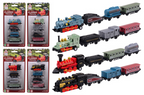 Johntoy locomotief speelset 4-delig op kaart die-cast 4 assorti