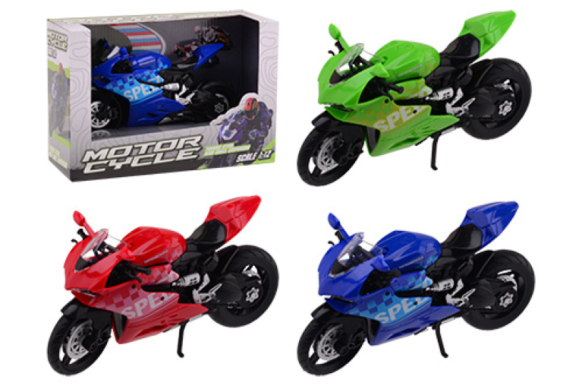 Johntoy race motorfiets in doos 3 assorti
