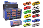 Johntoy super cars 2.6 inch die-cast auto 12 assorti in display