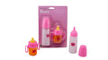 Baby rose poppen zuigflessen 2 stuks op kaart.