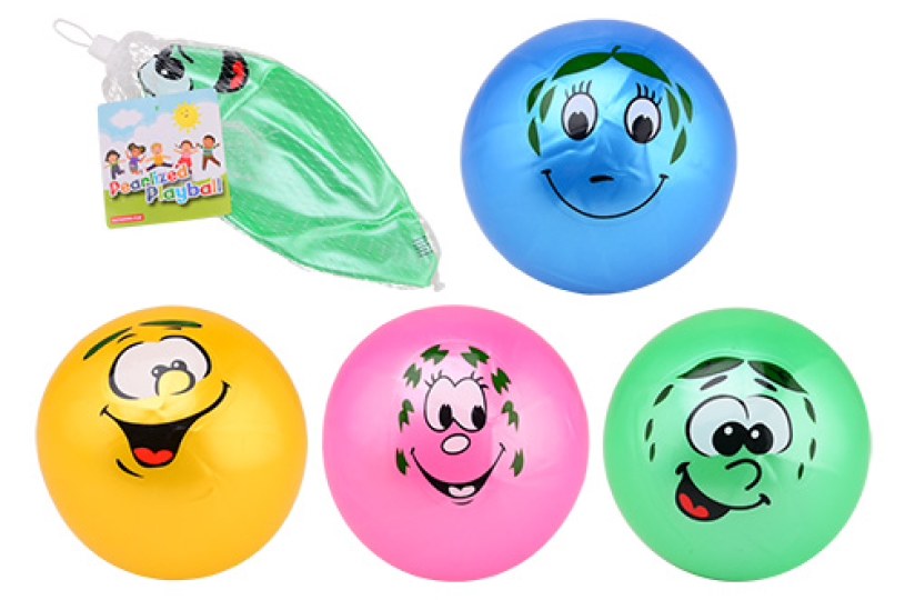 Johntoy outdoor fun speelbal smiley 85 gram 4 assorti