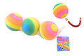 Johntoy regenboog ballen 3 stuks in net 8cm
