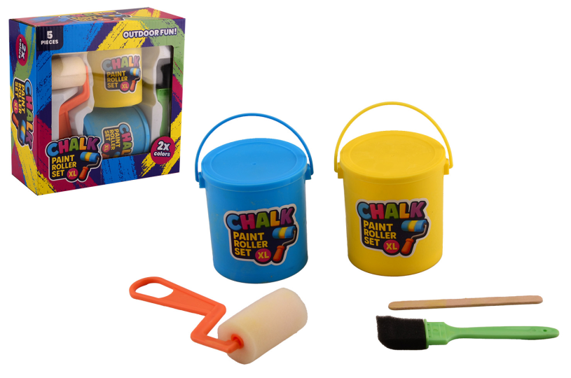 Johntoy outdoor fun chalk paint roller xl set 5-delig