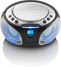 Lenco scd-550si draagbare fm-radio cd mp3 usb bluetooth-speler® met led-verlichting zilver - scd-550si