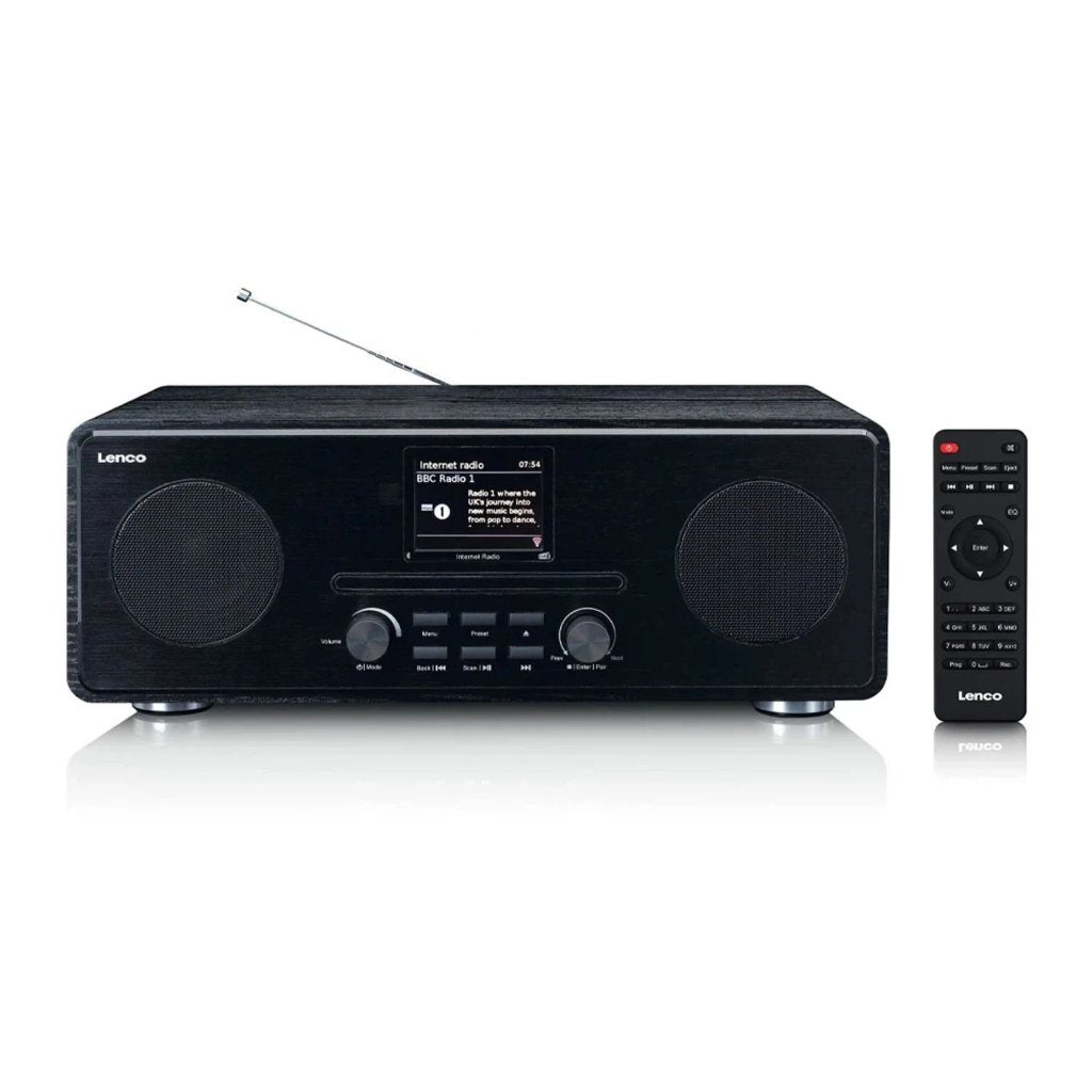 Lenco internet dab+ fm-radio met cd-speler en bluetooth® zwart - dir-260bk