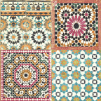 Dutch wallcoverings dutch wallcoverings behang marokkaanse tegels meerkleurig