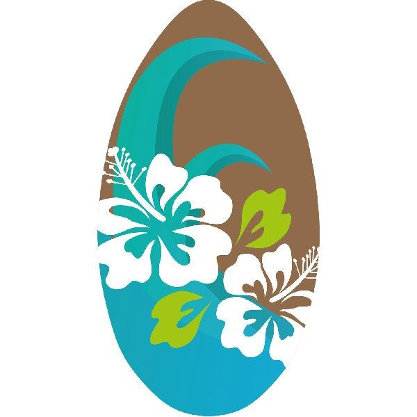 Clown games skimboard flower bruin blauw