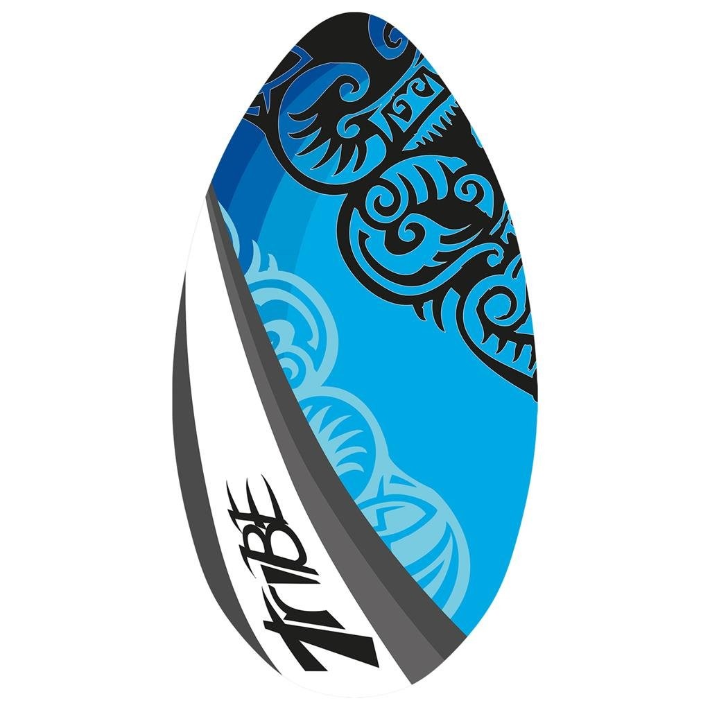 SportX - SportX houten skimboard met blauwe tribe print 94 cm