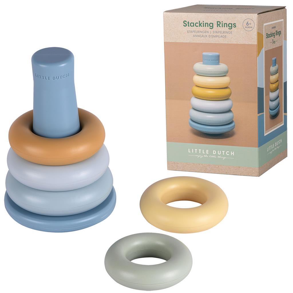 Rubo Toys - Rubo Toys Little dutch stapelringen blauw