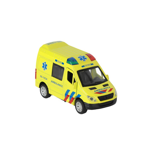 - 112 Pull-Back Ambulance Bus 1:34 + Licht en Geluid
