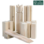 Outdoor Play - Outdoor houten kubb game + draagtas