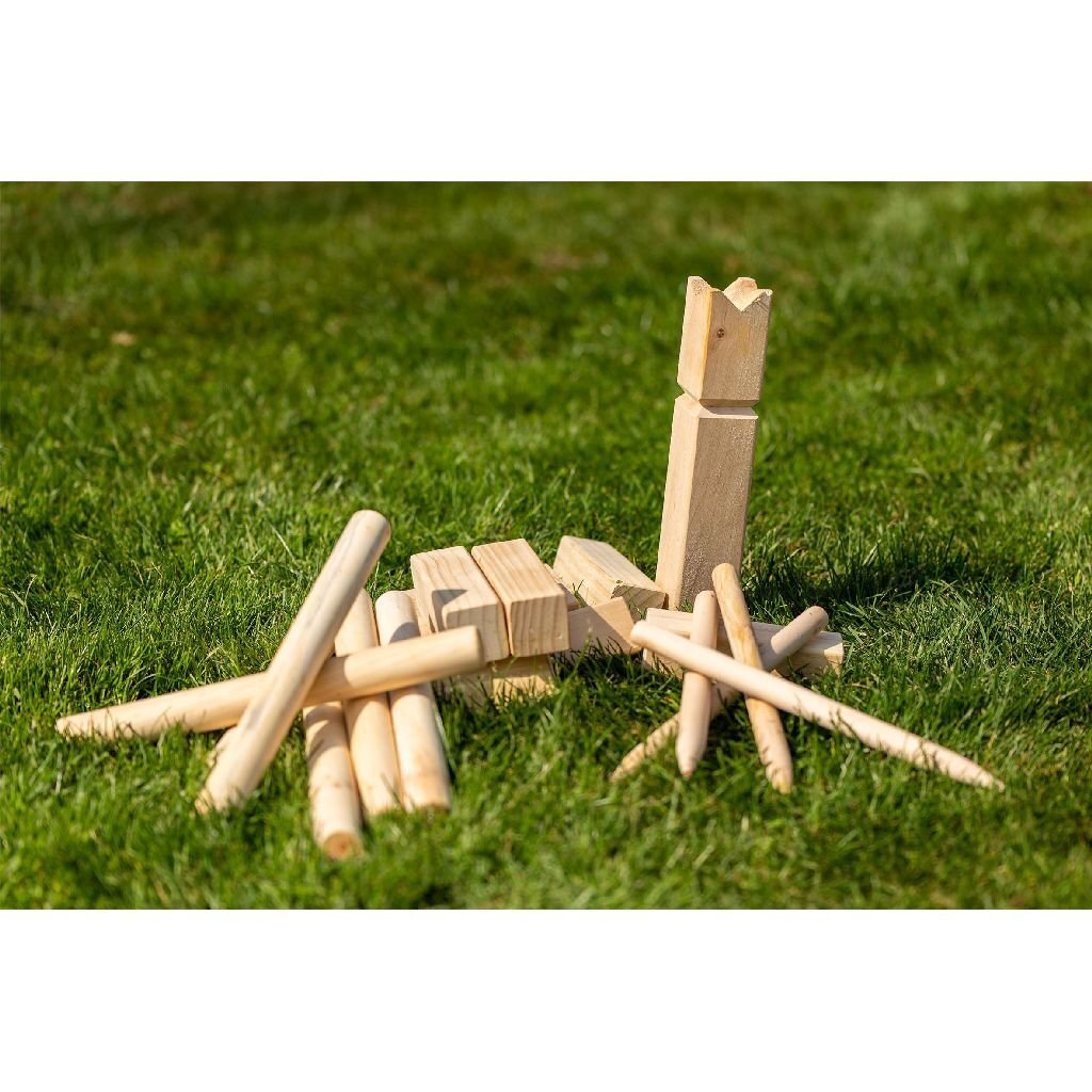 Outdoor Play - Outdoor houten kubb game + draagtas