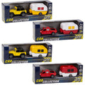 City - City car collection die-cast pick-up met caravan 1:50