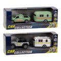 City - City car collection die-cast pick-up met trailer 1:50