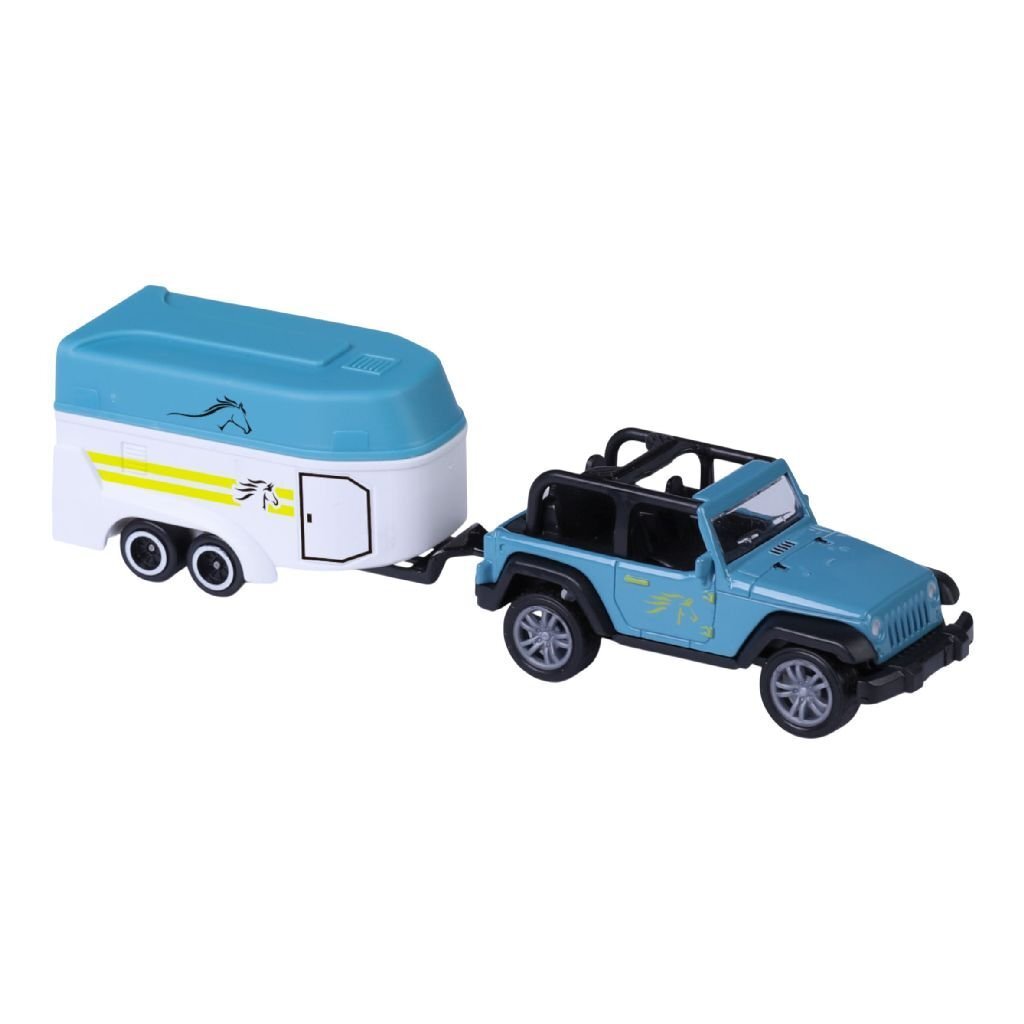 City - City car collection die-cast pick-up met paardentrailer 1:50
