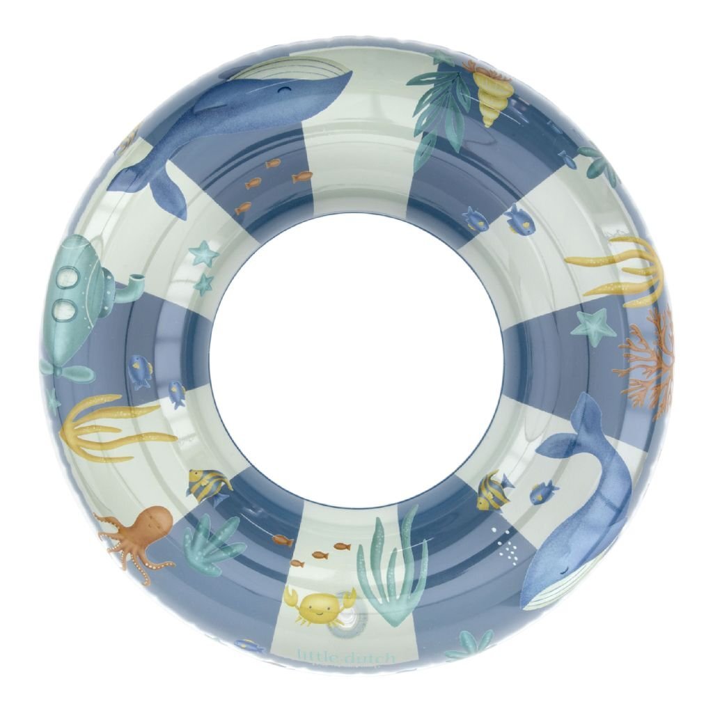Little Dutch - Little Dutch ocean world zwemring 50 cm blauw/wit