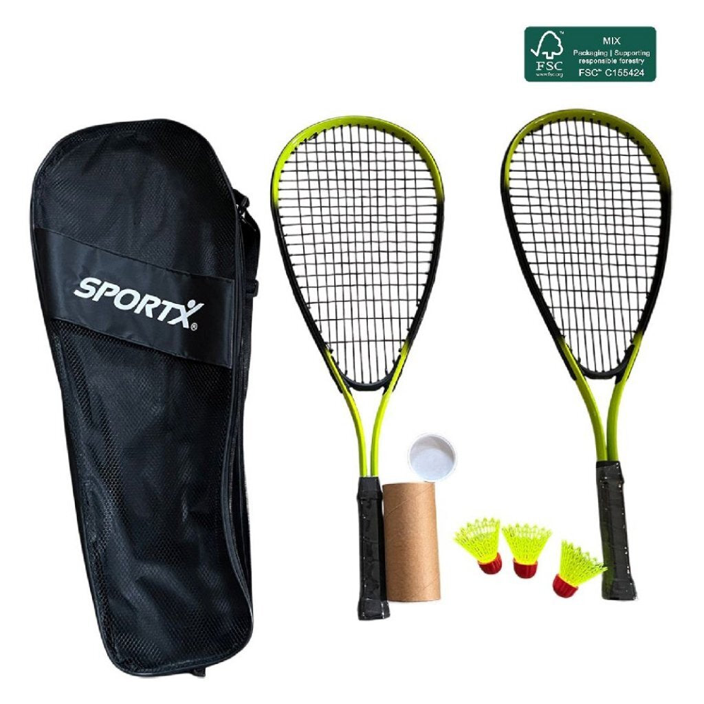 SportX - SportX speed badminton set limoengroen/zwart
