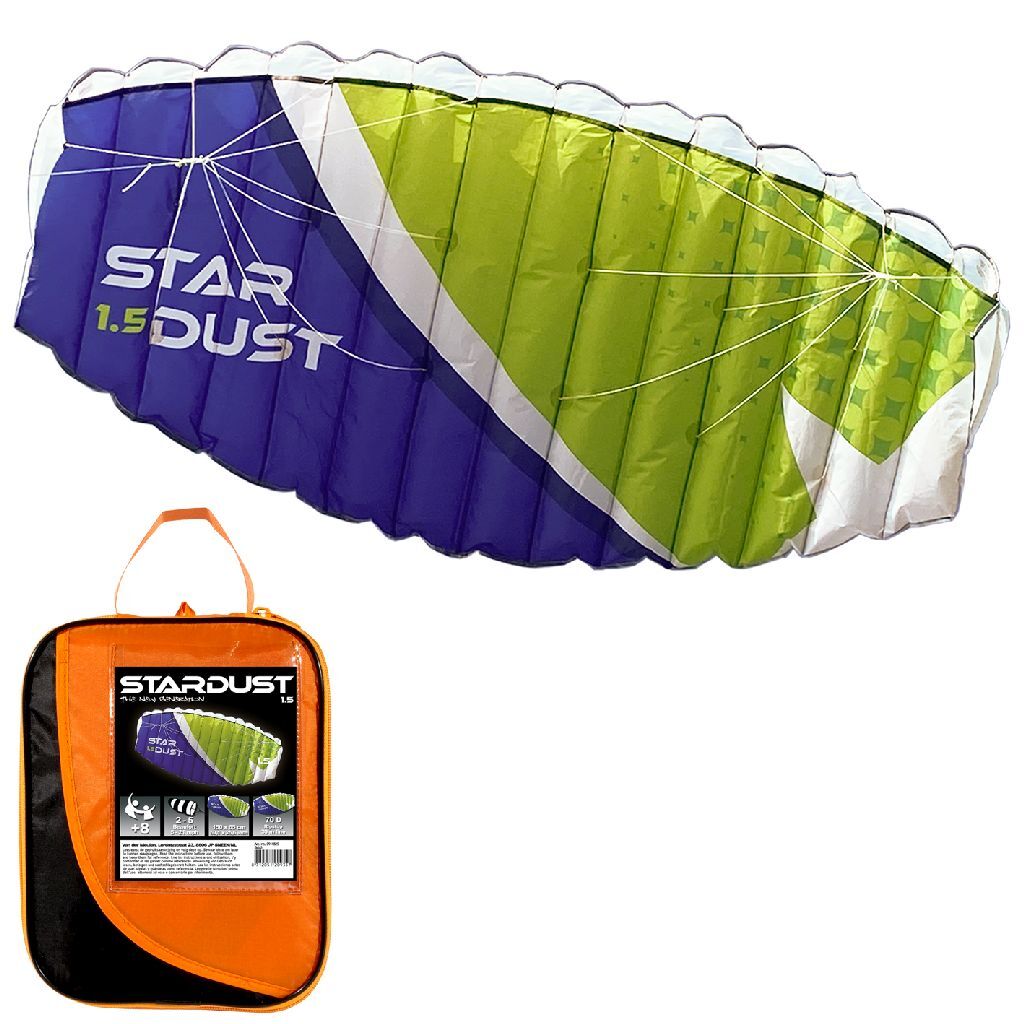 Rhombus stardust 1.5 matrasvlieger 150x65 cm groen donkerblauw