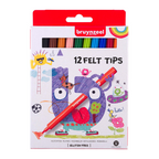 Bruynzeel - viltstiften set | 12 kleuren