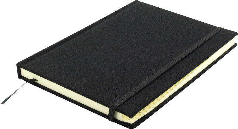 Kangaro alfabetboek - a5 - a-z - linnen hard cover - zwart - leeslint - sluitelastiek