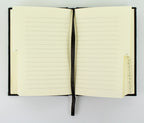 Kangaro alfabetboek - a5 - a-z - linnen hard cover - zwart - leeslint - sluitelastiek