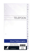 Kangaro telefoonregister - inhoud - alfabet a-z - 4-rings