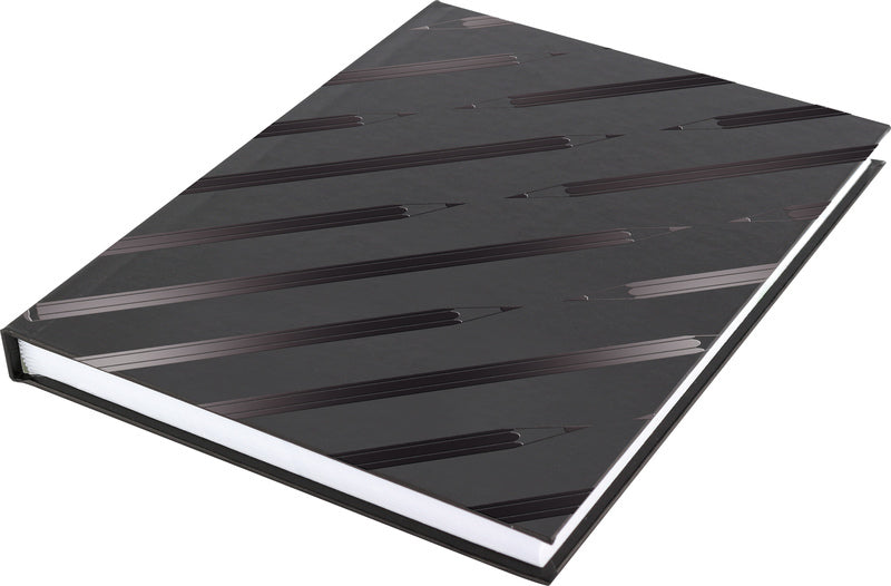 Kangaro dummyboek - a5 - zwart met design - 160 blanco pagina's - hard cover
