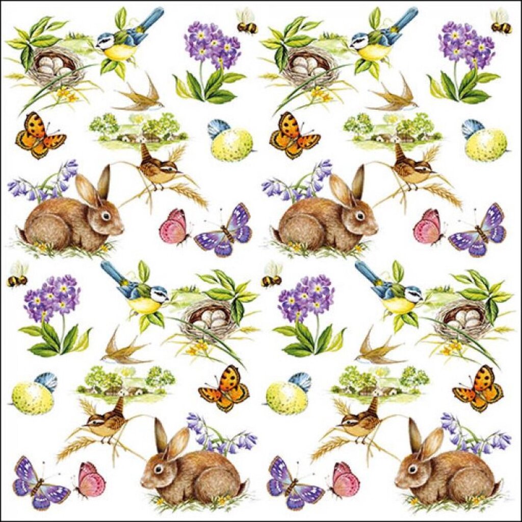 Ambiente servetten pasen paasdecoratie paastafel 3-laags 100% fsc 33x33cm
