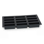 Patisse mini cakevorm 12 vaks 29x17 cm zwart siliconen