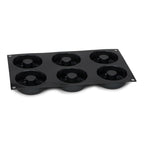 Patisse donutvorm 6 vaks 29x17 cm zwart siliconen