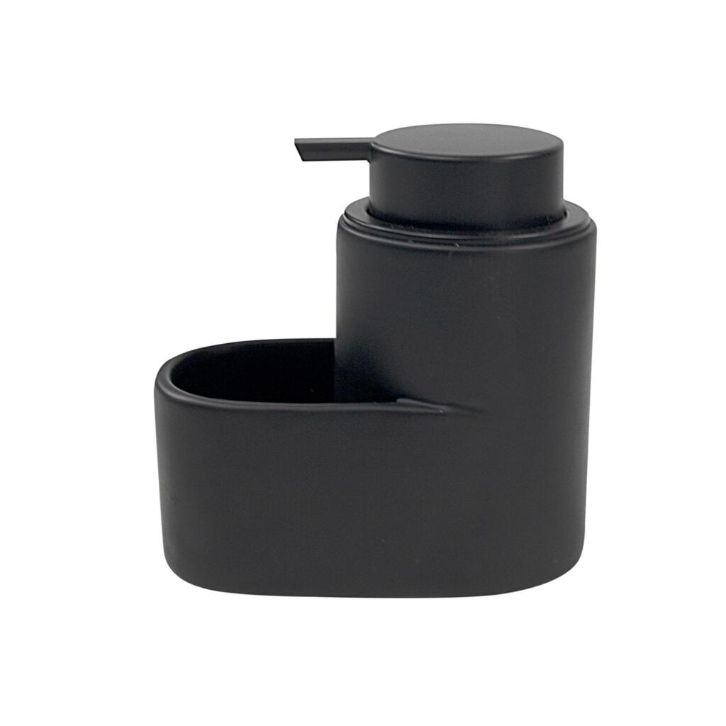 No brand zeeppomp met zeepbakje zwart 12,7 x 13,3 x 7,8 cm | 2 stuks