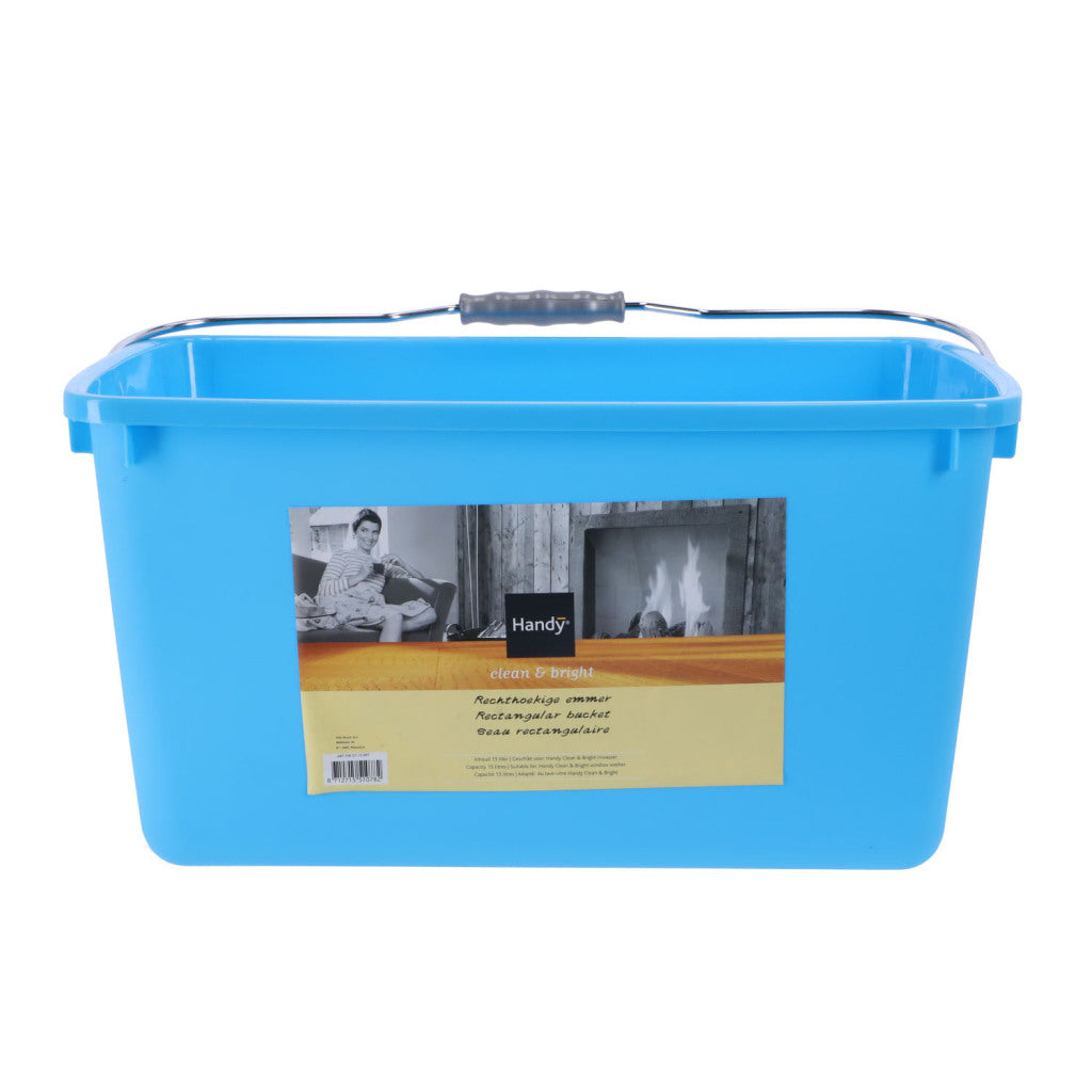 Handy rechthoekige emmer 15l blauw