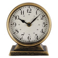 Overige Merken - Overige Merken Metalen klok caroline 13x6.5x15 cm goud